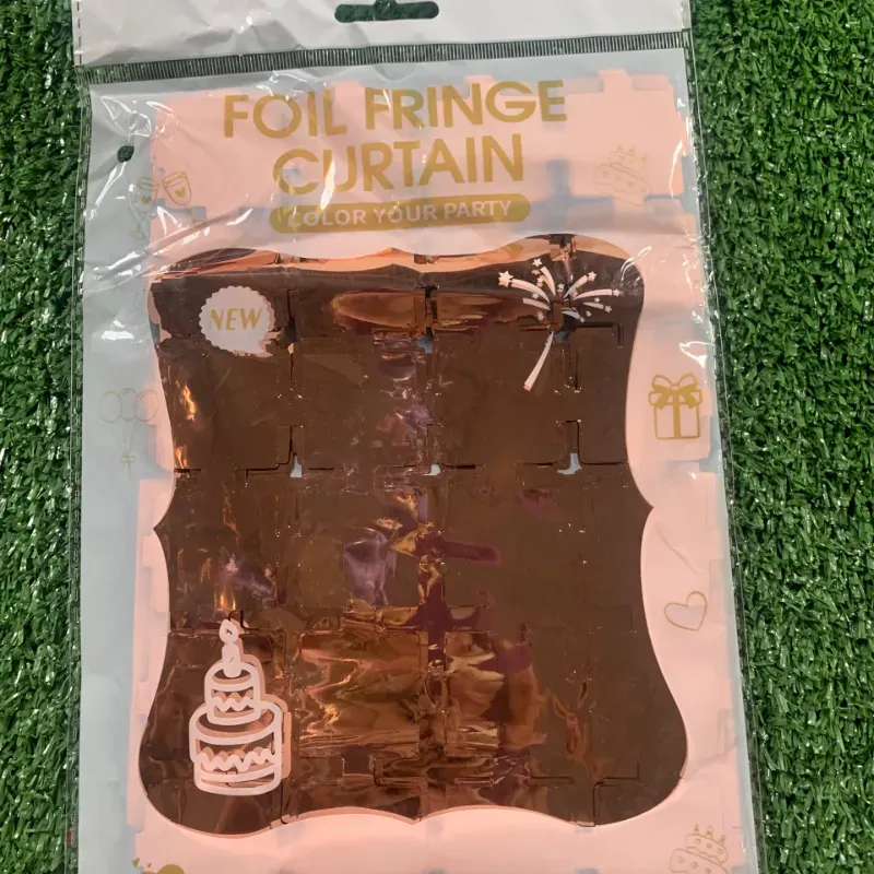 Cortina de Cuadros color Champan