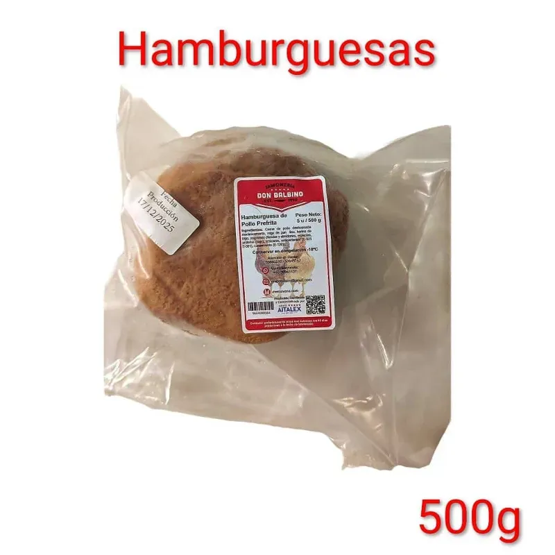 Hamburguesa de pollo 500g
