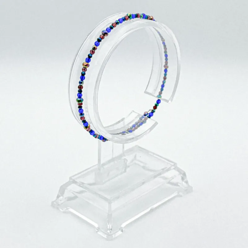 Pulsera de aro con cristales 