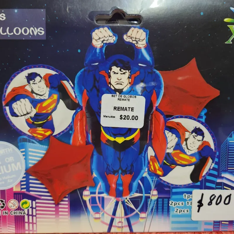 Set de 5 globos inflables superman