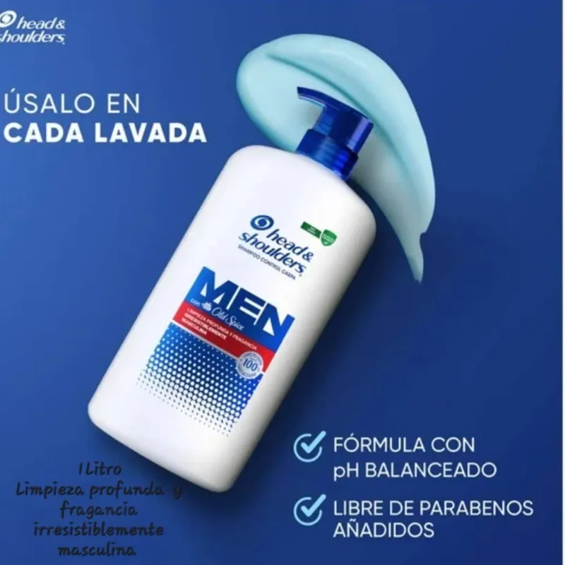 Shampoo Head & Shoulders Men Con Old Spice Control Caspa 1 Litro