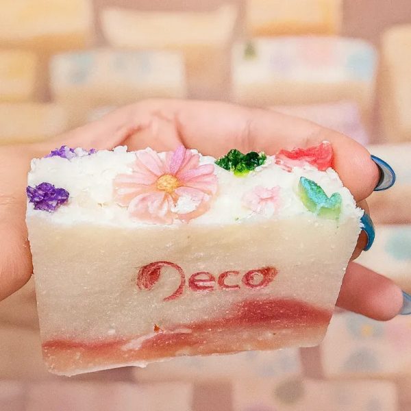 Jabón artesanal de rosas de Damasco de 85g