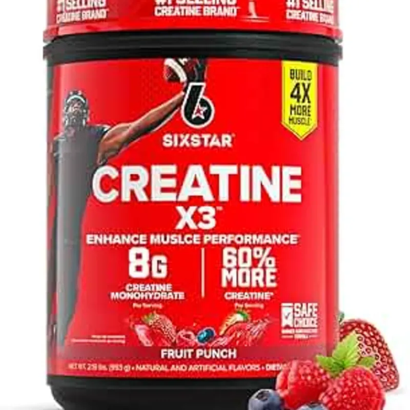 Six Star Monohidrato de creatina en polvo, X3