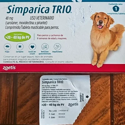 SIMPÁRICA TRÍO 48 MG (20- 40 KG)