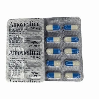  Amoxicilina (10 capsulas 500mg )(VENCE 10-26)