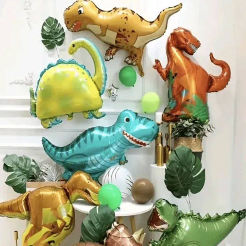 Globos metálicos de dinosaurios