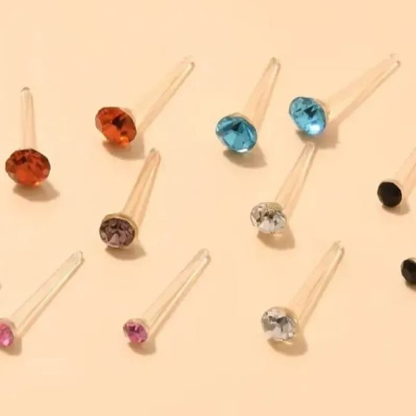 SET 3 PARES DE ARETES HIPOALERGICOS COLORES