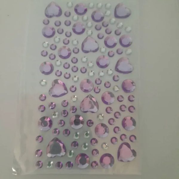 Stickers medias perlas moradas varios tamaños