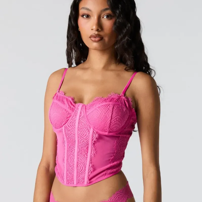 Corset rosa intenso