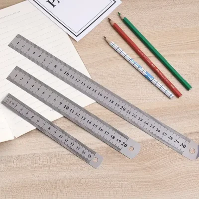 Juego de 3 reglas metálicas