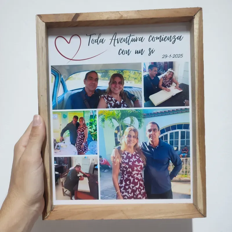 ️ Cuadros con marco de madera