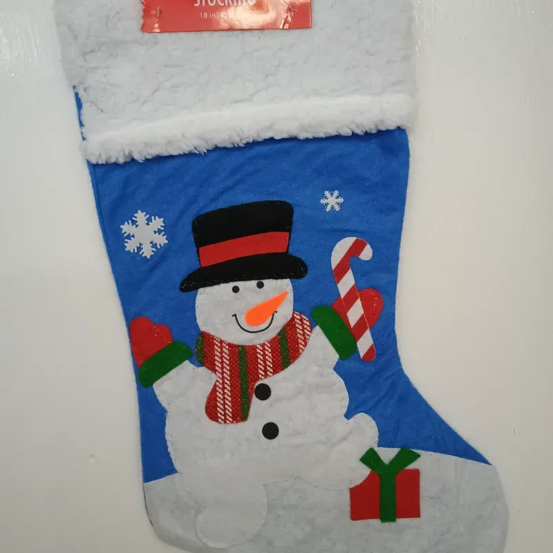 Bota Navideña Muñeco de nieve