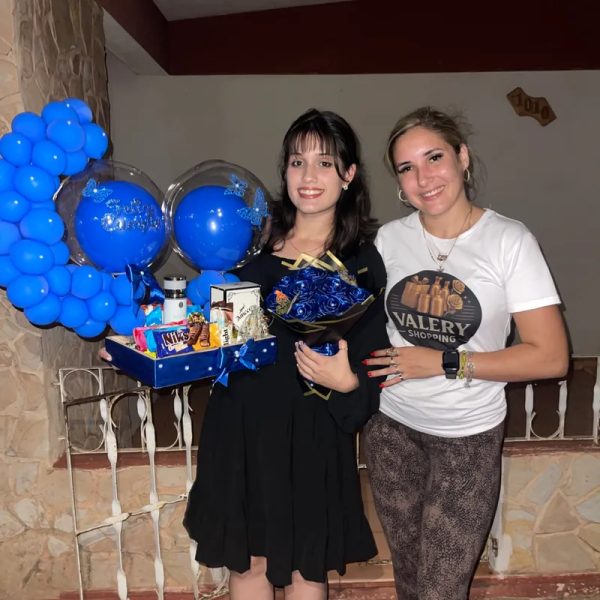 Regalo de cumpleaños en color azul