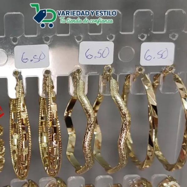 Argollas de oro laminado 14K