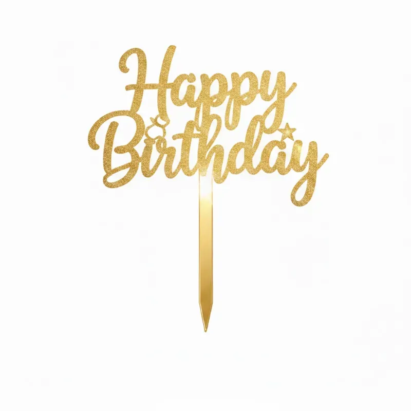 Topper de Acrílico Happy Birthday