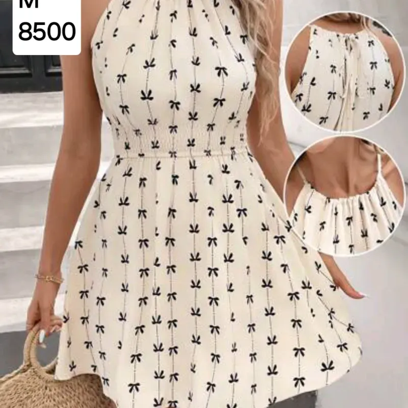 Vestido albaricoque con lazos