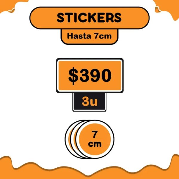 3 Stickers 7cm
