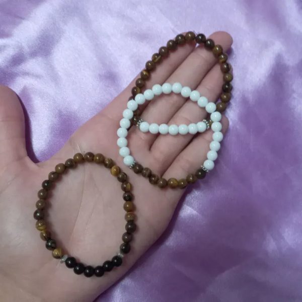 Pulseras con ojo de tigre y onix