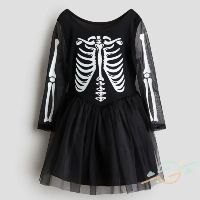 Vestido negro halloween H&M