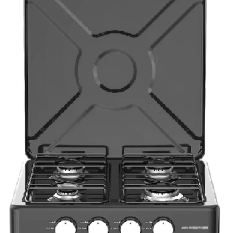 FOGÓN A GAS DE MESETA MARCA PREMIER, 4 HORNILLAS, COLOR NEGRO REF: EF-8748G