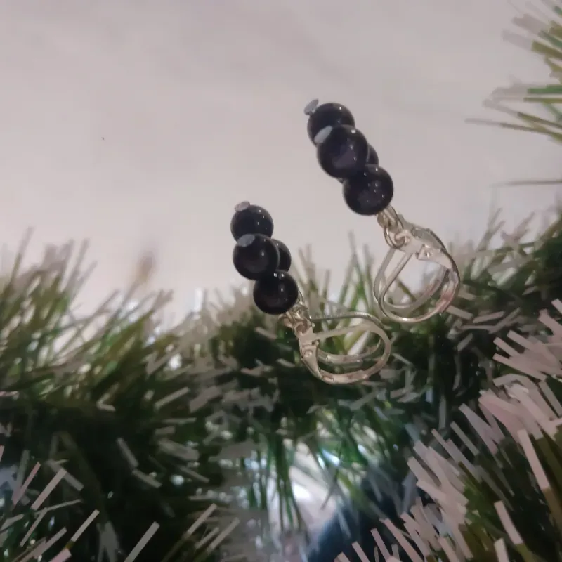 Aretes aventurina azul