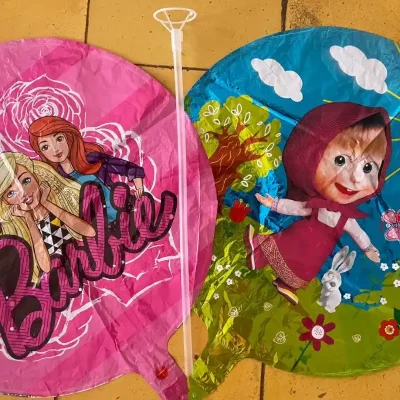 Globo con portaglobo para niña