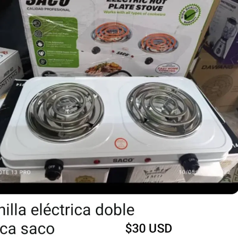 Cocina eléctrica de Dos hornillas SACO