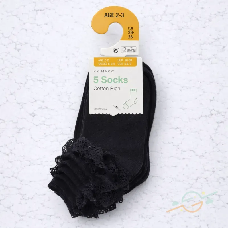 Pack 5 medias negras PRIMARK