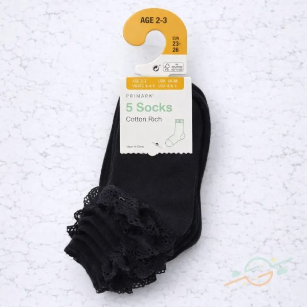 Pack 5 medias negras PRIMARK