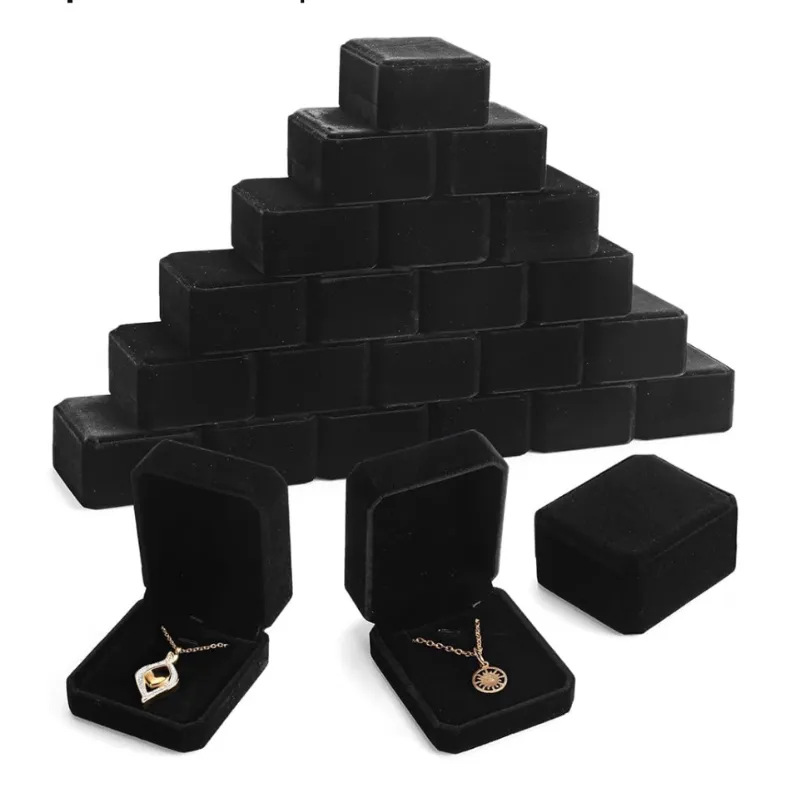 Cajas de terciopelo negras modelo 2