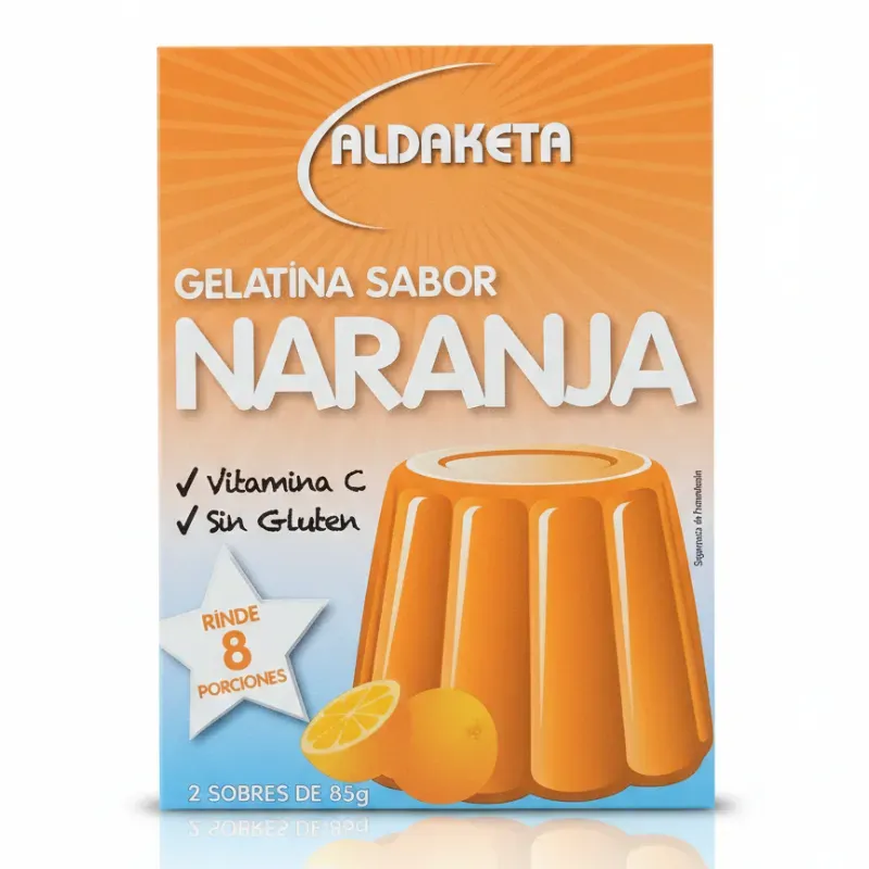 Gelatina Aldaketa Naranja - 2 Sobres (85g cada uno)