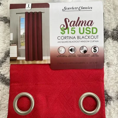 Cortinas Blackout 55x90” roja