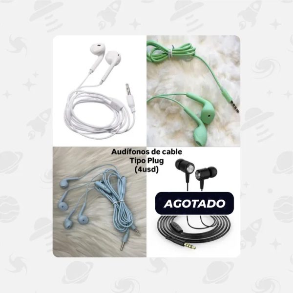 Audífonos de cable (Tipo Plug)
