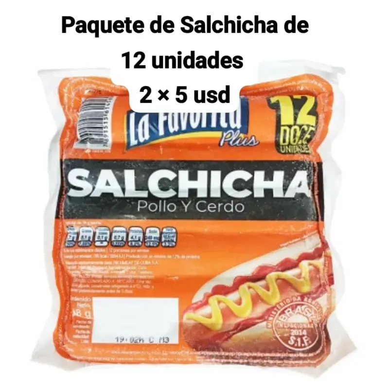 Paquete de Salchichas de Pollo y Cerdo de 12 unidades