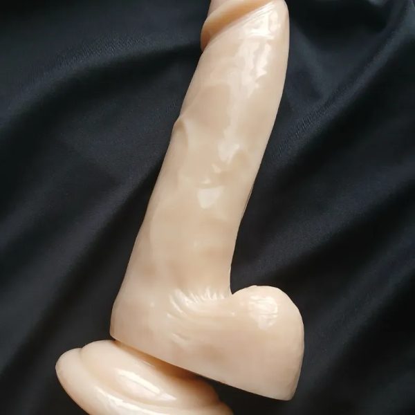 Consolador de silicona realista de 20 cm con ventosa