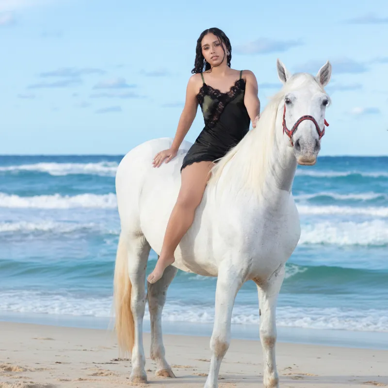 Fotos con el caballo en la playa
