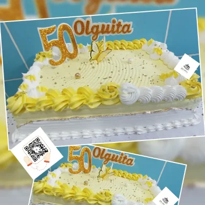 Torta Rectangular de Crema Chantilly (Nata)