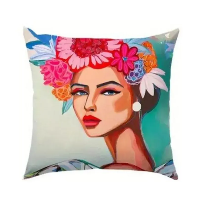 Mujer tocado con flores