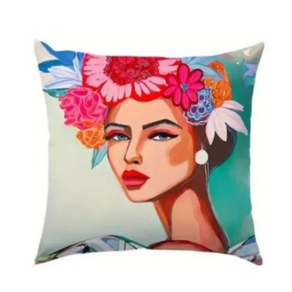 Mujer tocado con flores