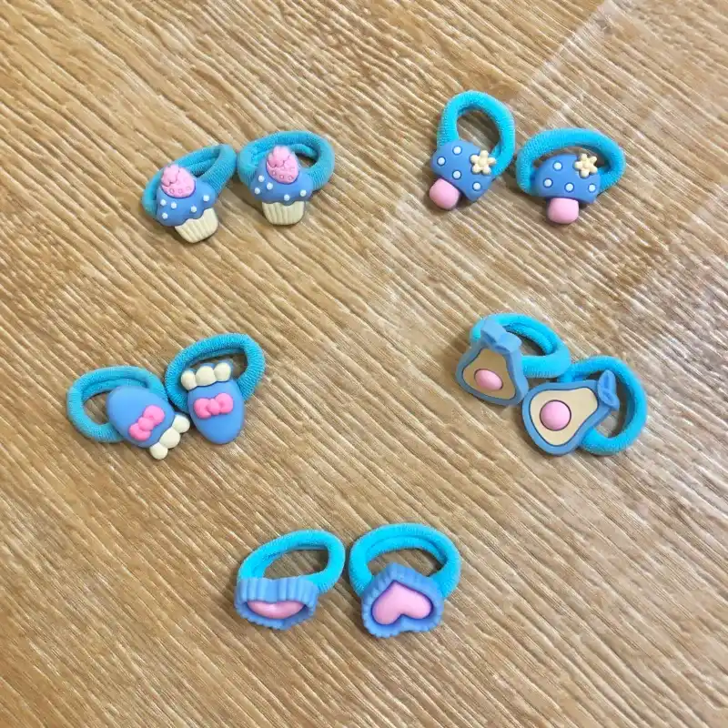 Set de 5 pares de felpas azules