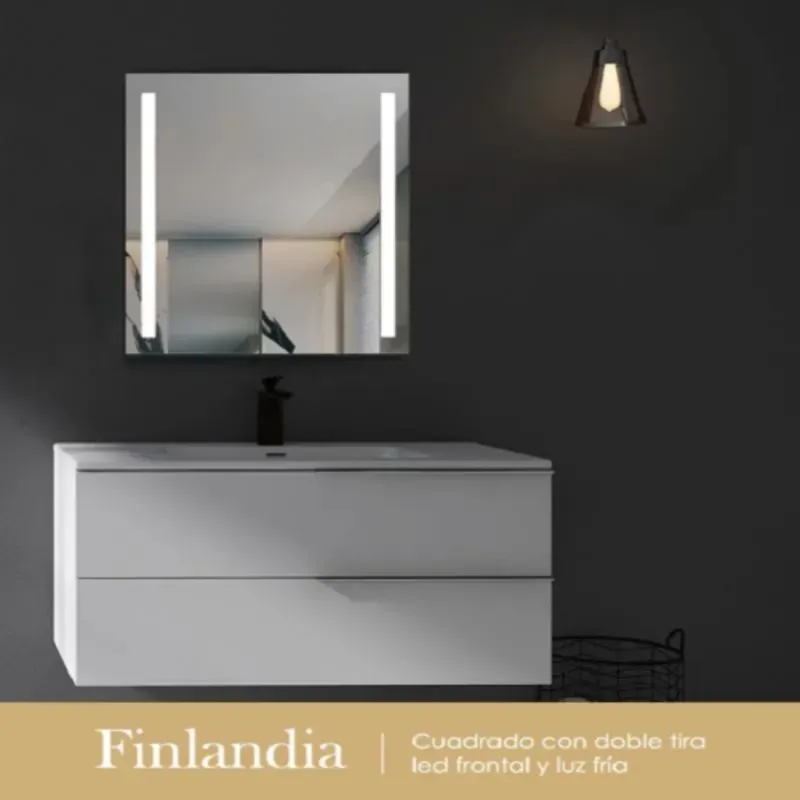 Espejo de baño Finlandia 70×80 cm con luz LED 3719300007