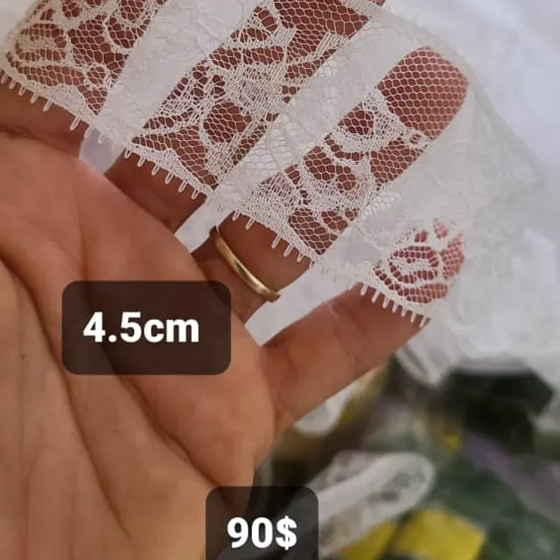 Encaje de 4.5 cm blanco