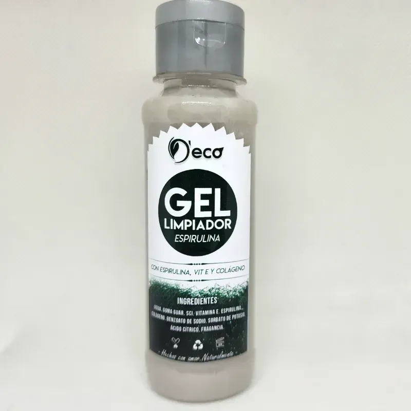 Gel limpiador facial de espirulina