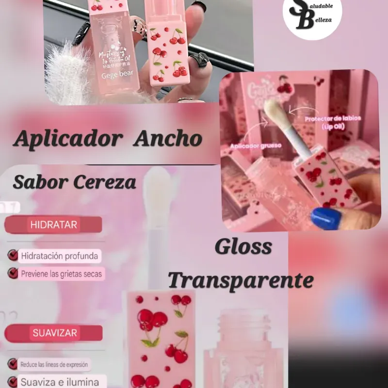 Gloss Transparente Sabor Cereza