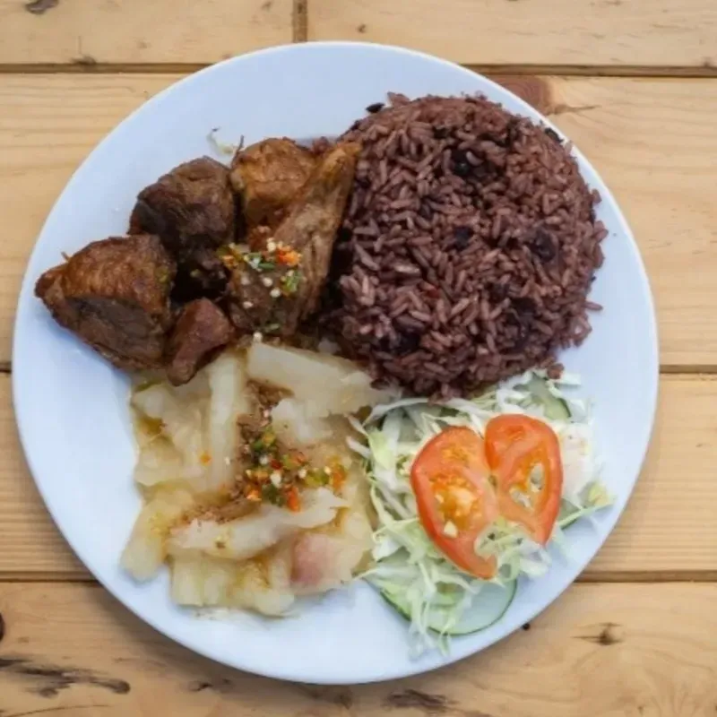 Masas de cerdo frita