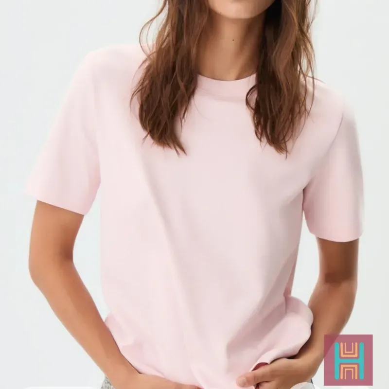 CAMISETA BÁSICA REGULAR FIT CUELLO REDONDO ROSADO0010
