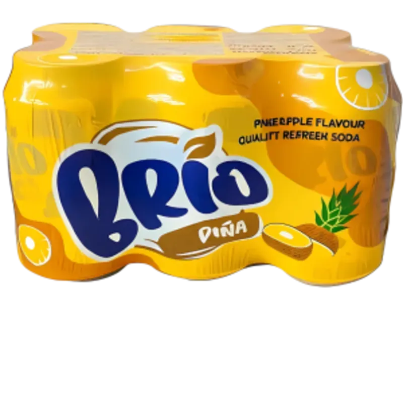  Refresco Brío Piña – Pack de 6 latas (330ml)  -