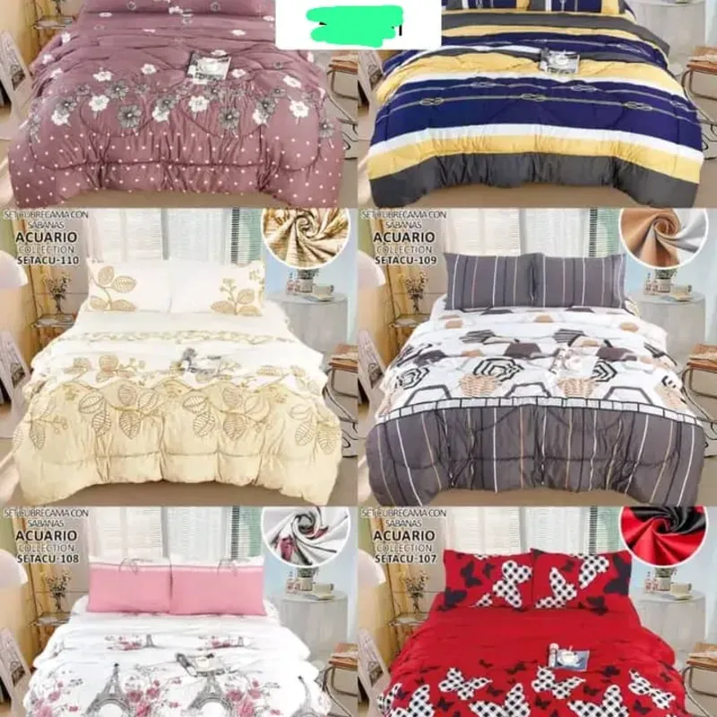 Juegos de edredones king de 5 piezas ( poliester)