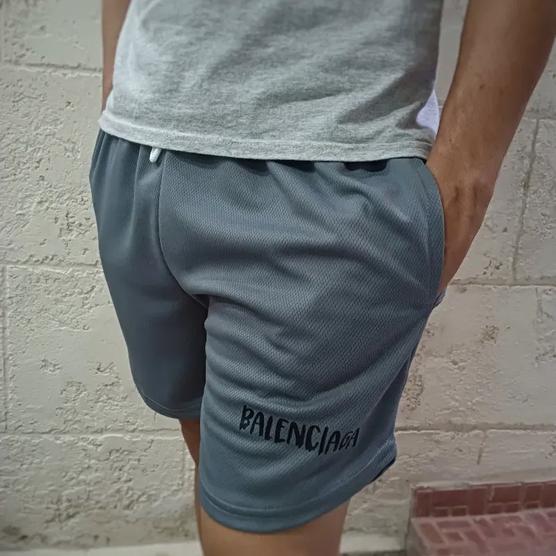 Short gris Balenciaga