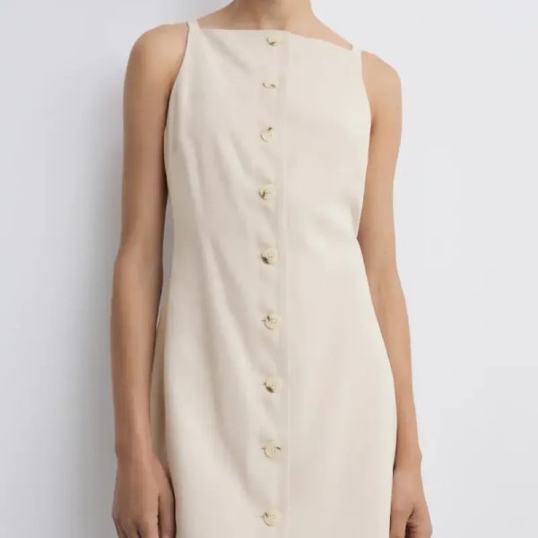 Vestido corto botones